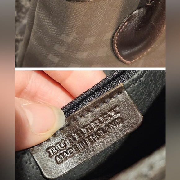 BURBERRY Vintage Mini🤎Brown House Check👜Coated Canvas/Leather🇬🇧RARE/HTF🔥EUC - Picture 10 of 13